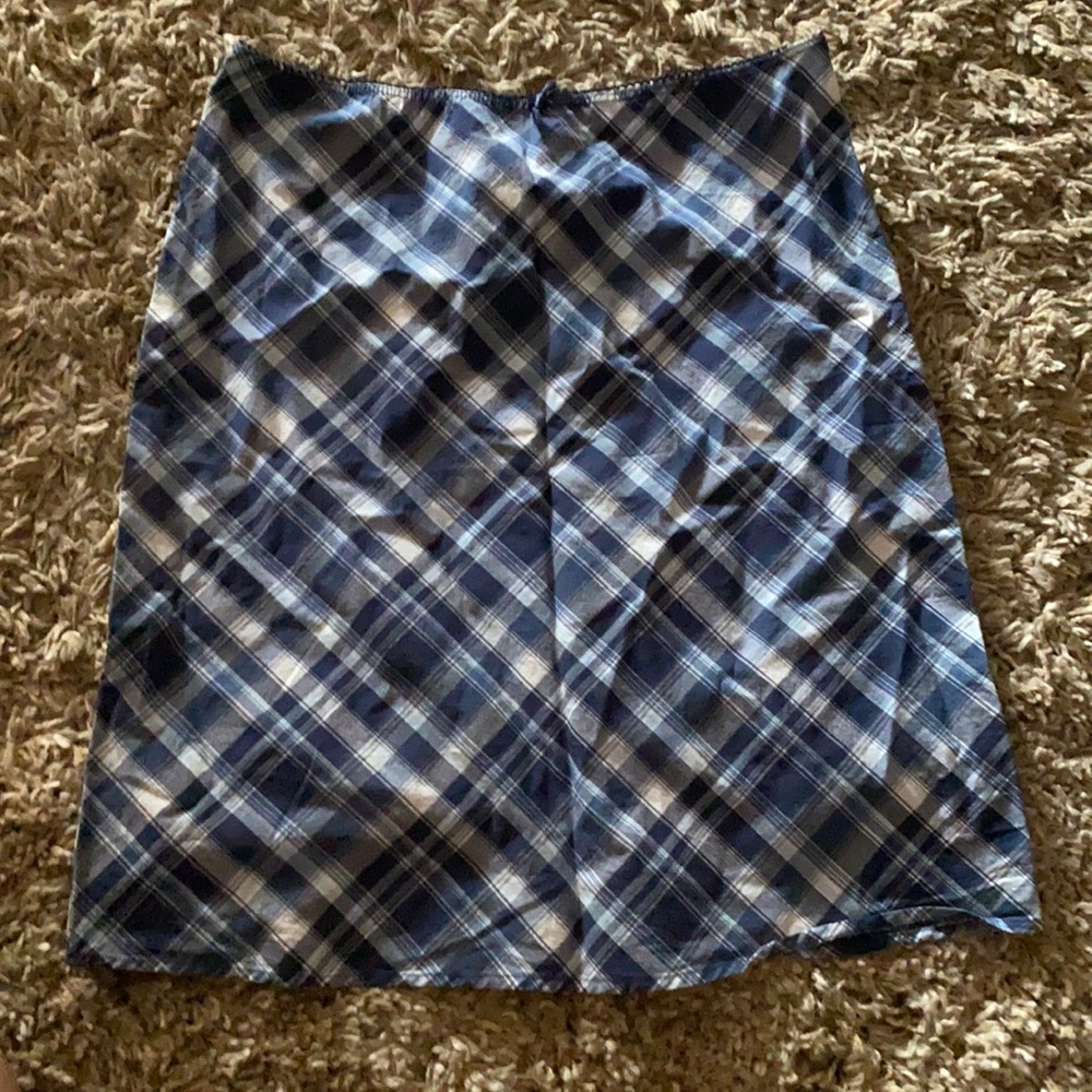 Plaid skirt with elastic band